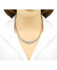 Devata Bali Filgree with Borobudur Chain Necklace in Sterling Silver with 18K Gold