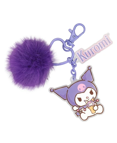 Kuromi Heart Shaped Keychain With Character Charms