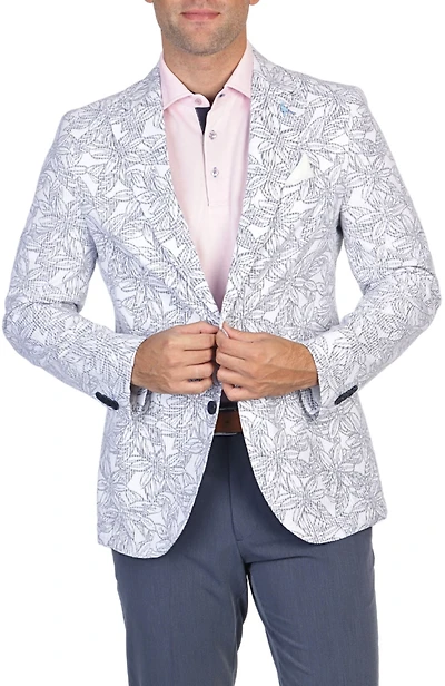 Tailorbyrd Men's Floral Striped Unlined Sport Coat