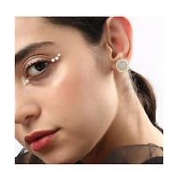 Sohi Women's Checkered Stud Earrings