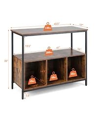 Sugift Modern Kitchen Buffet Sideboard with 3 Compartments