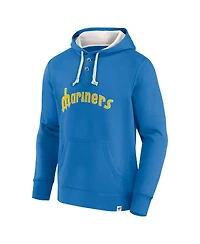 Fanatics Men's Royal Seattle Mariners Plan for Adversity Henley Fleece Pullover Hoodie