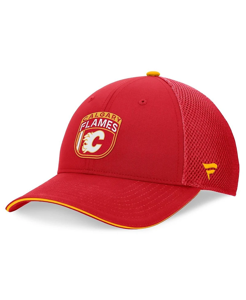 Fanatics Men's Red Calgary Flames 2024 Nhl Draft on Stage Trucker Adjustable Hat