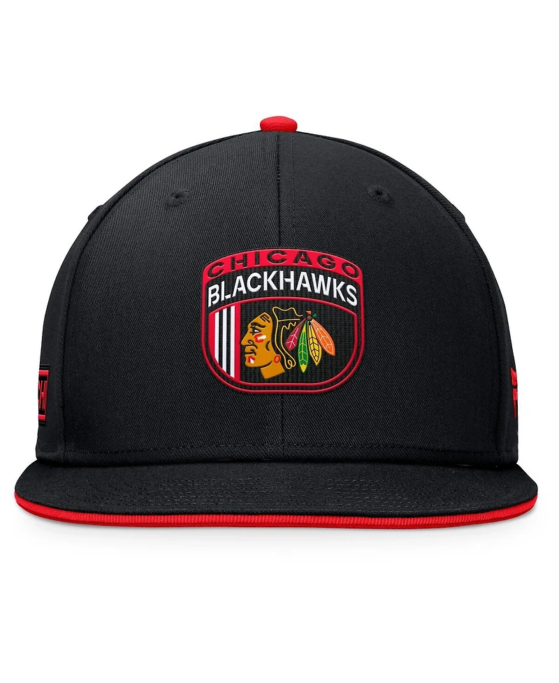 Fanatics Men's Black Chicago Blackhawks 2024 Nhl Draft Snapback Hat