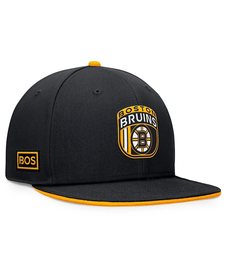 Fanatics Men's Black Boston Bruins 2024 Nhl Draft Snapback Hat