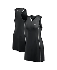 Fanatics Women's Black Baltimore Ravens Studio Boost Athletic Half-Zip Dress