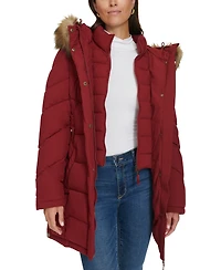 Tommy Hilfiger Women's Faux-Fur-Trim Hooded Puffer Coat, Created for Macy's