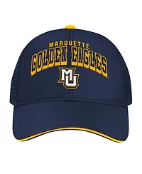 Colosseum Men's Navy Marquette Golden Eagles Wyatt Primary Team Trucker Adjustable Hat