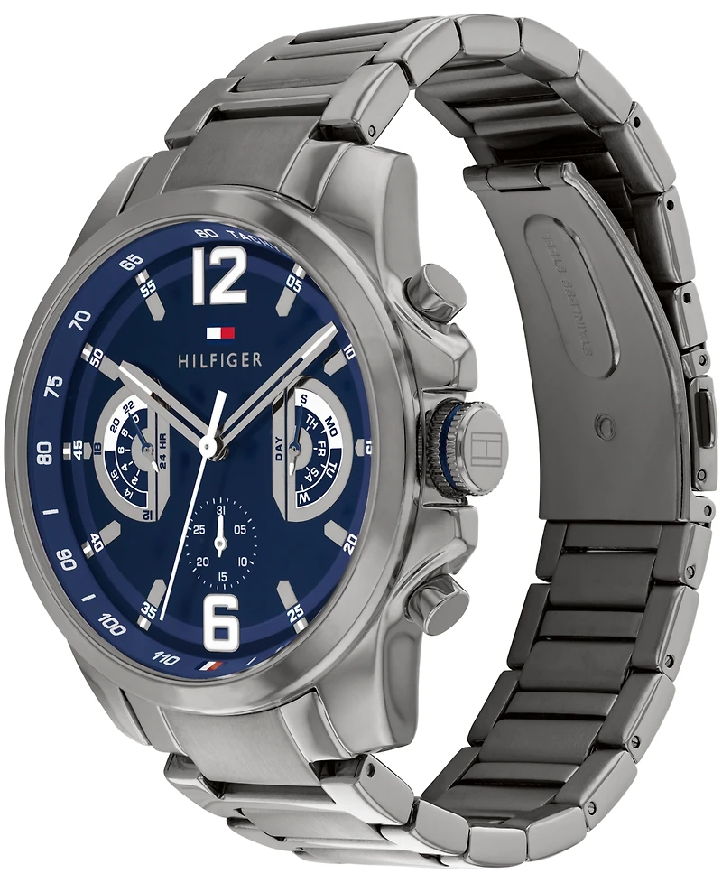 Tommy Hilfiger Men's Quartz Grey Ionic Plated Steel Watch 46mm