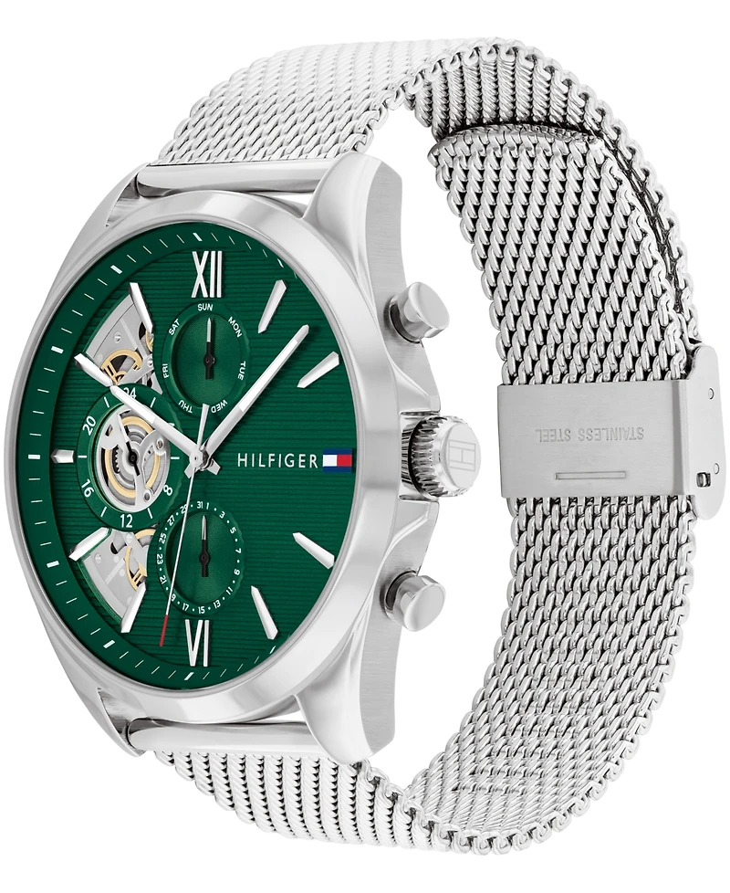 Tommy Hilfiger Men's Multifunction Silver Stainless Steel 43.5mm
