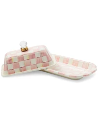 Mackenzie-Childs Rosy Check Butter Box