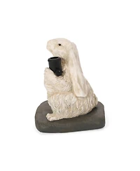 Streamdale Playful Rabbit Umbrella Base Heavy, Resin-Finished Concrete, Adaptable