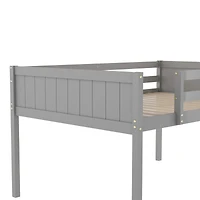Streamdale Full Wood Low Loft Bed with Ladder