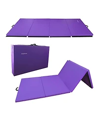 BalanceFrom Fitness GoGym 120x48in All Purpose Folding Gymnastics Mat, Purple