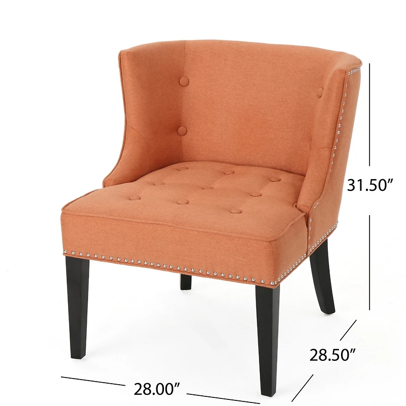 Streamdale Contemporary Tufted Accent Chair with Nailhead Accents