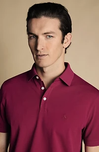 Charles Tyrwhitt Men's Solid Short Sleeve Cotton Pique Polo