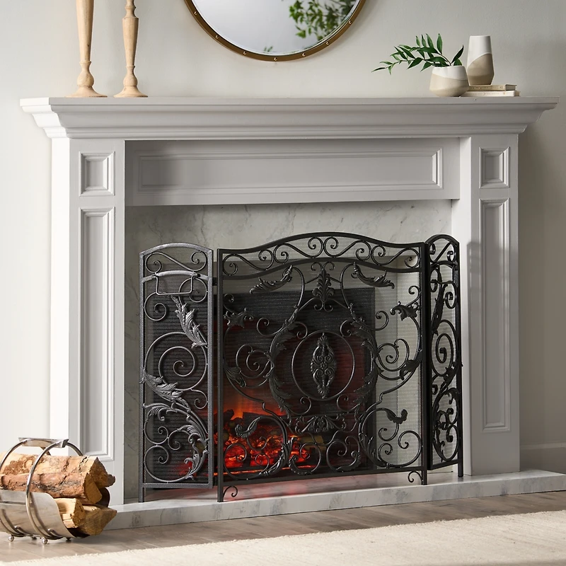 Streamdale Waterbury Ornate Scrollwork Fire Screen