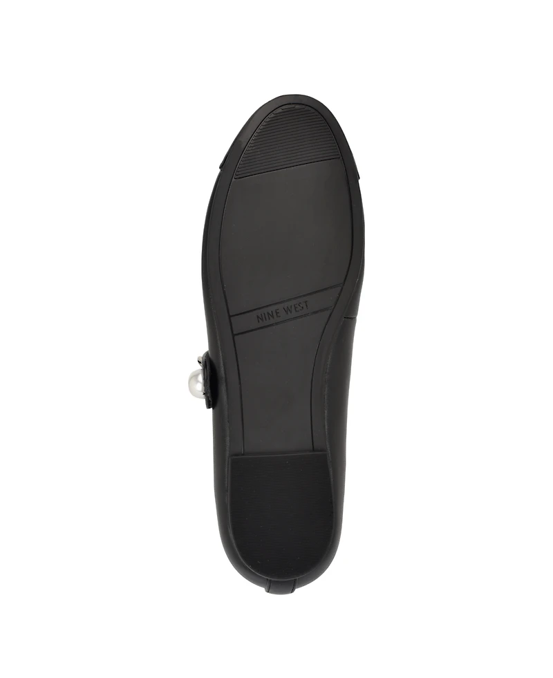 Nine West Women's Platy Embellished Mary Jane Ballet Flats