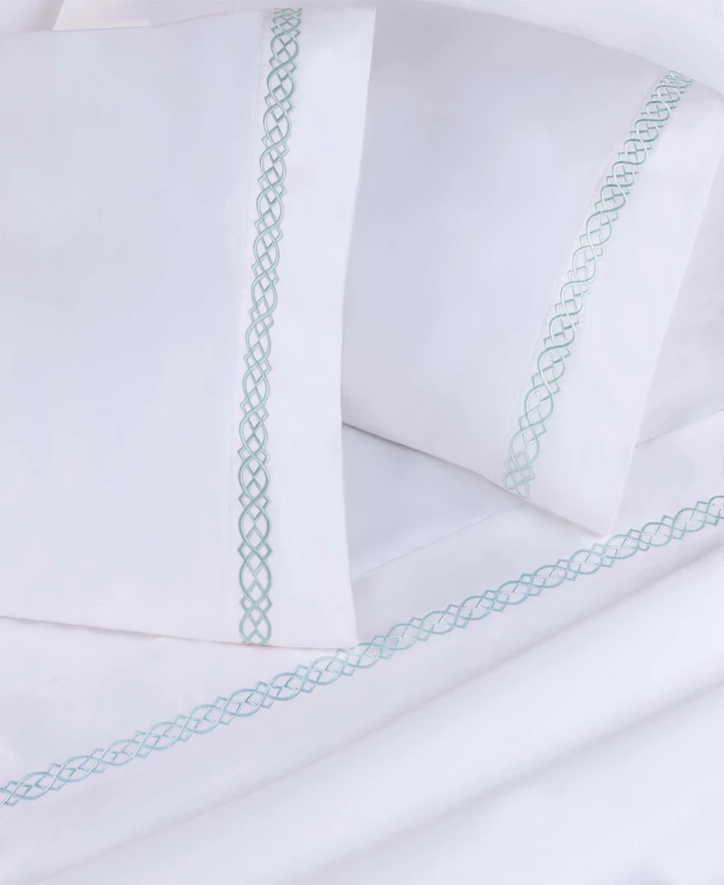 Superior Egyptian Cotton 1000 Thread Count Embroidered Bed Sheet Set