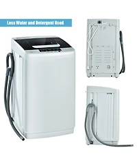 Gymax Full-Automatic Washing Machine Portable Compact Laundry Washer Spin 8.8 lbs