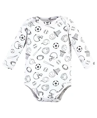 Hudson Baby Boys Five-Piece Collection of Long-Sleeve Cotton Bodysuits