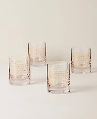 Lenox Tuscany Classics Gold Dust Double Old Fashioned Glasses, Set Of 4