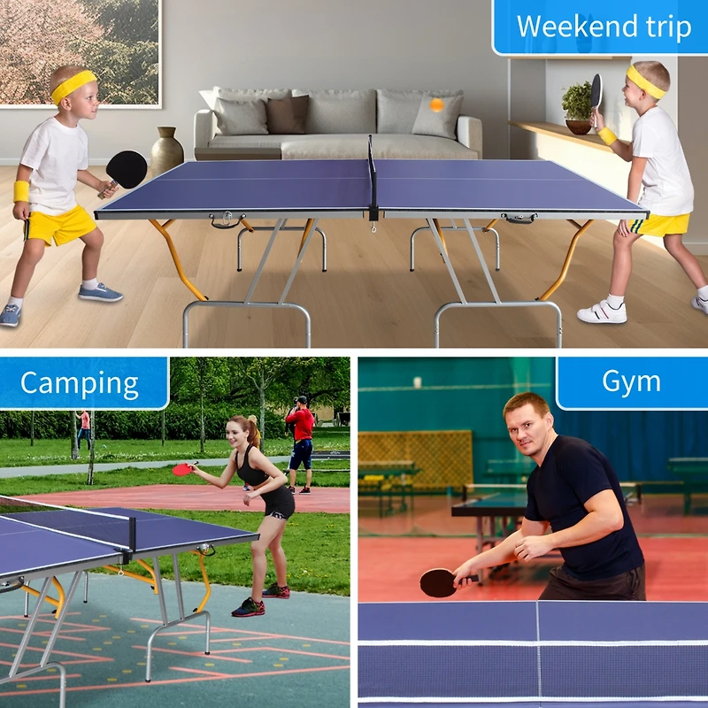 Streamdale Compact Foldable Ping-Pong Table Set Table, Paddles, Net, Balls