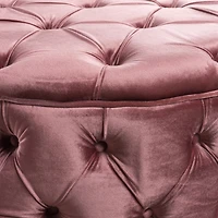 Streamdale Ottoman Velvet Modern Glam Button Tufted