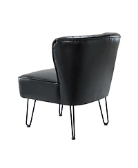 Donia Contemporary and Classic Wooden Upholstered Accent Chair