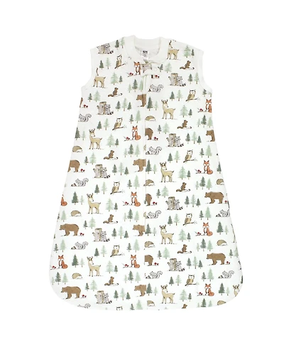 Hudson Baby Baby Boys Hudson Premium Quilted Sleeveless Sleeping Bag and Wearable Blanket, Forest Animals, 0-6 Months