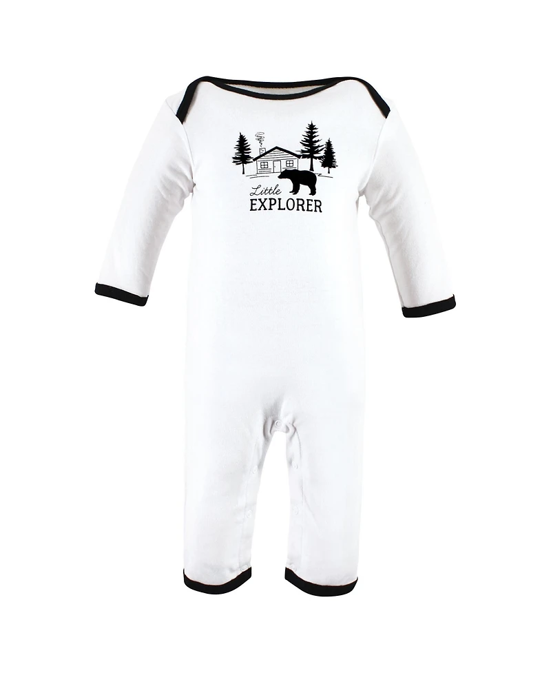 Hudson Baby Boys Unisex Triple Full-Body Suit Pack