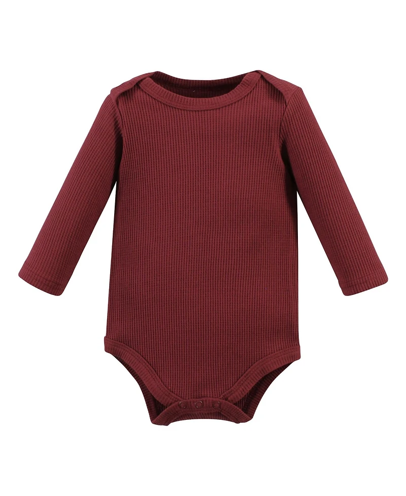 Hudson Baby Girls Thermal Long Sleeve Bodysuits
