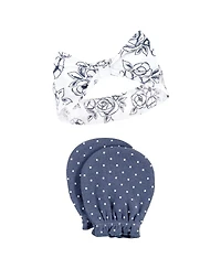 Hudson Baby Girls 8Pk Headband and Scratch Mitten Set