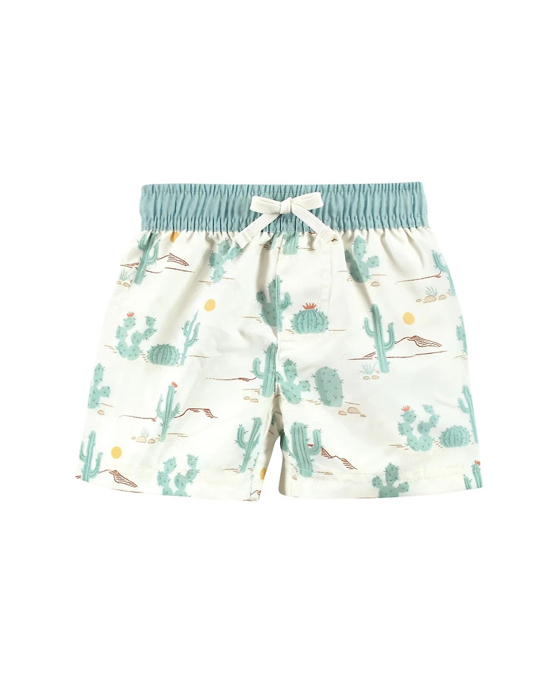Hudson Baby Boys Swim Rashguard Set, Desert Cactus, Months