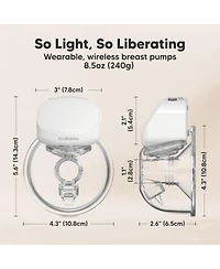 KeaBabies Pulse S10 Pro Breast Pump, Hands Free Double Electric Breast Pumps, Wearable Breastfeeding Pump Portable, 24mm Flange