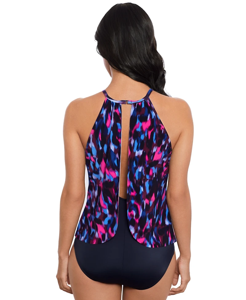 Magicsuit Women's Cherry Bomb Aubrey Printed Draped One-Piece Swimsuit