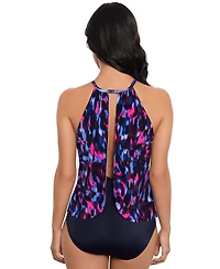 Magicsuit Women's Cherry Bomb Aubrey Printed Draped One-Piece Swimsuit
