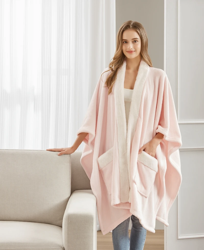 Premier Comfort Cozy Plush Printed Wrap, 50" x 70", Exclusively at Macy's