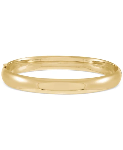 Polished Hinged 8mm Bangle Bracelet 10k Gold