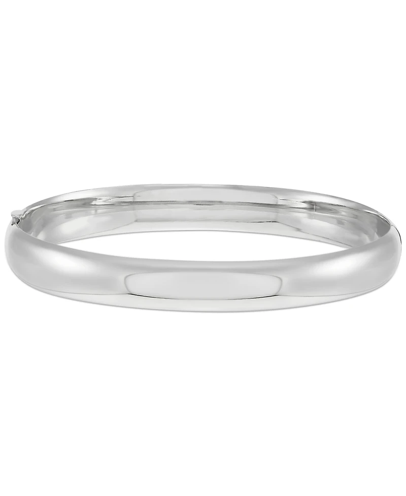 Polished Hinged 8mm Bangle Bracelet 10k Gold