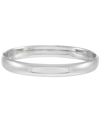 Polished Hinged 8mm Bangle Bracelet 10k Gold