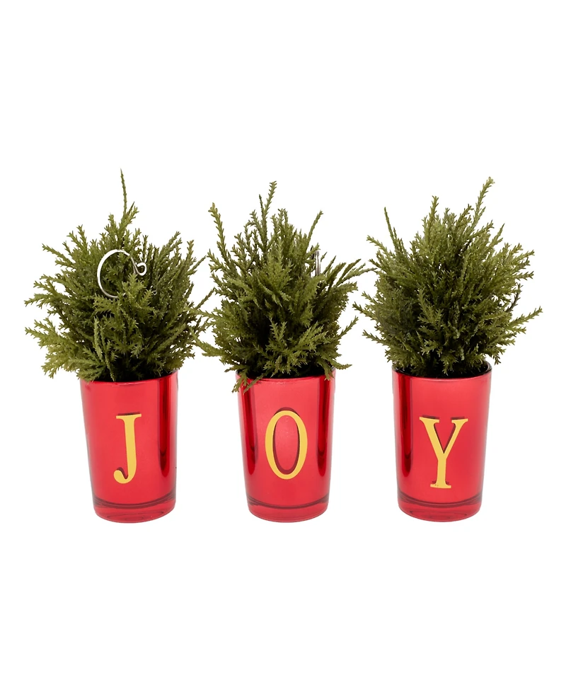 National Tree Company "Joy" Mini Trees, Set of 3, 8 Inches