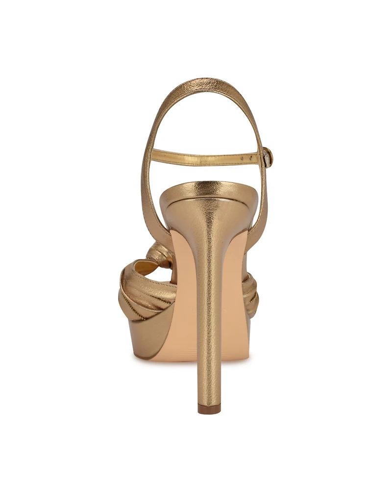 Nine West Women's Winne Knot High Heel Platform Sandals