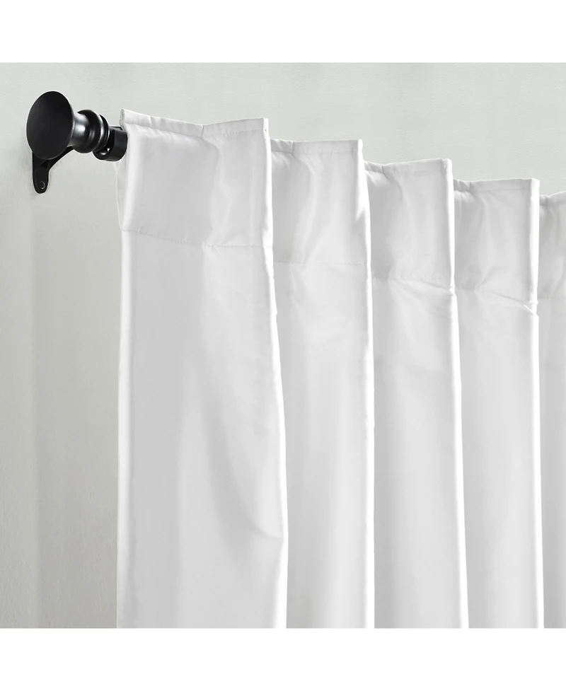 Ihi Home Valencia Faux Silk Taffeta Curtain Panel - with Heavy Interlining, Rod Pocket Hidden Back Tabs