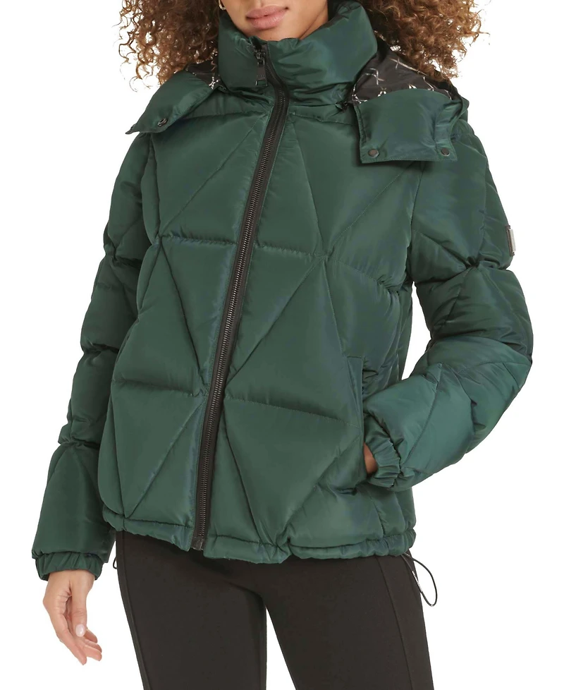 Karl Lagerfeld Paris Women's Hooded Puffer Coat