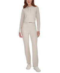 Calvin Klein Performance Women's Tech Waffle-Knit Flare-Leg Pants