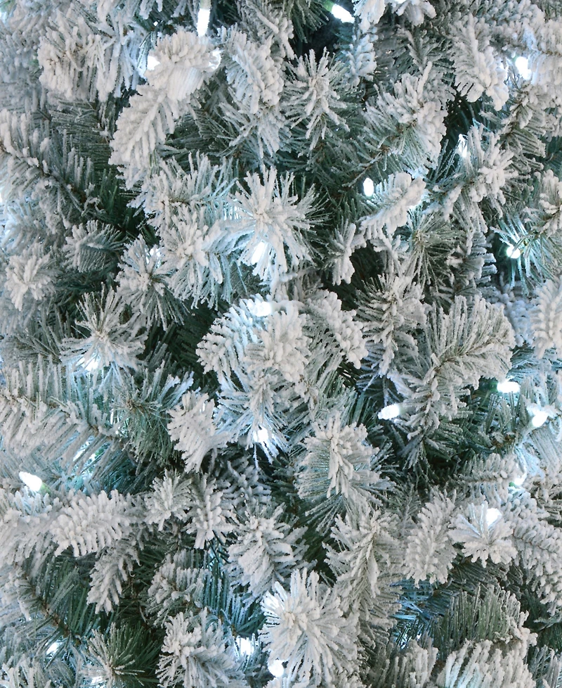 National Tree Company Snowy Comet Slim Blue Tree, 7.5 feet.