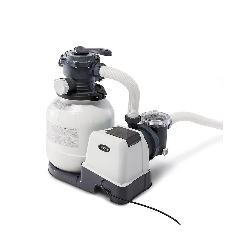 Intex 2100 Gph Pool Sand Filter Pump w/Krystal Clear Saltwater System
