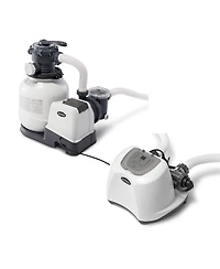Intex 2100 Gph Pool Sand Filter Pump w/Krystal Clear Saltwater System