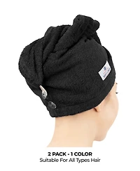 American Soft Linen 2-Pack Hair Drying Towels, 26" x 13"